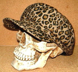 【CUSHMAN クッシュマン】 MATTSONS' OF HOLLYWOOD マットソンズ 1950's ビンテージ スタイル 100%コットン ツイル生地 レオパード柄 キャスケット ワークキャップ 「Lサイズ：約60cm」 (LEOPARD) レオパード ヒョウ柄 豹柄 帽子 バイカー ホットロッド ロカビリー ロック