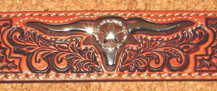 Justin/Funny レザー ロングホーンバックル C10813 36in 