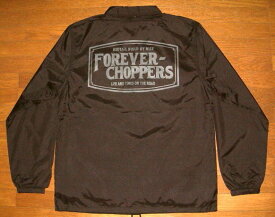 【REDTAiL レッドテイル】 【ViSE バイス】 バイカー仕様 ナイロン生地 × ポリエステルライニング コーチジャケット ウィンドブレーカー ≪FOREVER CHOPPERS≫ (ブラック) 黒 チョッパー ハーレーダビッドソン ホットロッド ジャケット 雨具 カッパ ウェストライド