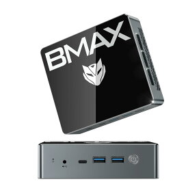 ミニPC N100 16GB DDR4 512GB SSD Win 11 Pro Linux(Ubuntu）対応最大3.4GHz 4C 4T 容量拡大可能 4K 60Hz 3画面同時出力静音 Type-C (full features) USB3.0*2/HDMI 2.0*2高速2.4G/5GWi-Fi BT4.2 省電力 BMAX