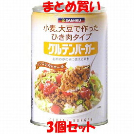 グルテンバーガー(大) 小麦・大豆たんぱく食品 缶詰 三育 435g×3個セット まとめ買い