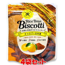 ビスコッティ ＜キャロブ×日向夏＞ ライスブランビスコッティ 米粉と米ぬかのお菓子 高千穂ムラたび 40g×4袋セット ゆうパケット送料無料 ※代引・包装不可 ポイント消化