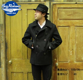 No.BR12394 BUZZ RICKSON'S バズリクソンズWILLIAM GIBSON COLLECTION“type BLACK PEA COAT”