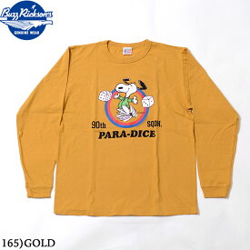 No.BR68838 BUZZ RICKSON'S × PEANUTSL/S T-SHIRT“PARA-DICE”