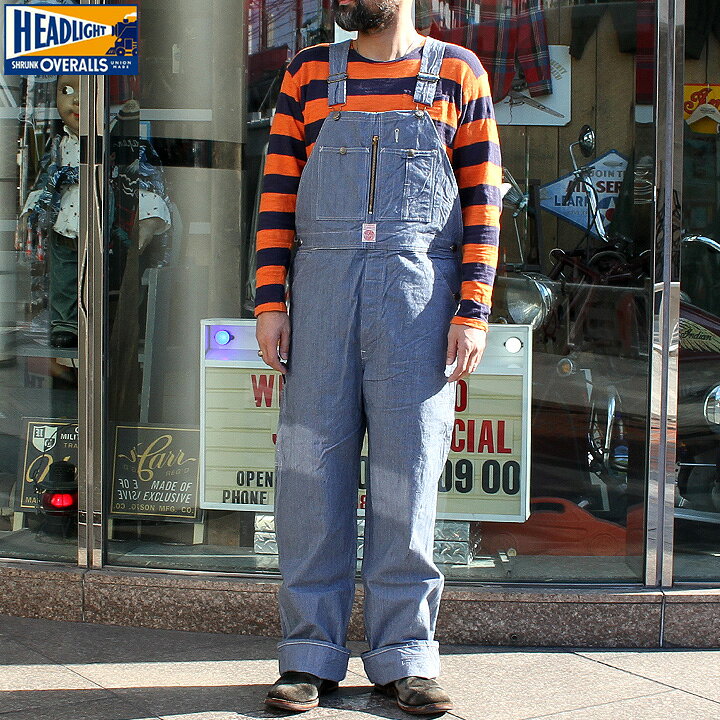 楽天市場】No.HD41746 HEAD LIGHT ヘッドライトPINSTRIPE OVERALLS  