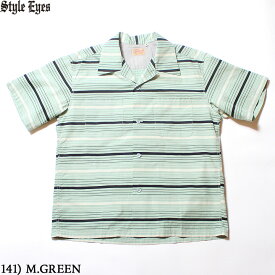 No.SE38353 STYLE EYES スタイルアイズBROAD COTTON S/S SPORTS SHIRT“MULTI STRIPES”