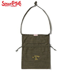 No.SC02702 SUGAR CANE シュガーケーンFICTION ROMANCE11oz. BROWN LIBERTY STRIPE ARC APRON BAG