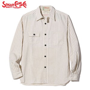No.SC27076 SUGAR CANE VK[P[FICTION ROMANCE8.5oz.WHITE WABASH WORK SHIRT