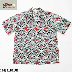 No.SH38386 STAR OF HOLLYWOOD/�X�^�[�I�u�n���E�b�hBROAD COTTON SHIRT�g GEOMETRIC DIAMOND �h
