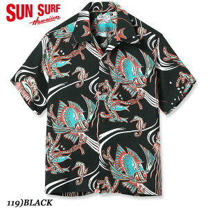 No.SS39417 SUN SURF �T���T�[�tS/S RAYON HAWAIIAN SHIRT�gBUG EYED FISH�h