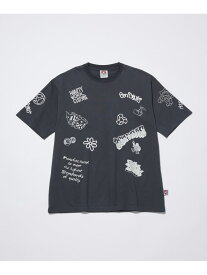 【 BENDAVIS別注 】j.n.r.d / 落書き総柄プリントTシャツ JUNRed ジュンレッド トップス カットソー・Tシャツ グレー ホワイト オレンジ【送料無料】[Rakuten Fashion]