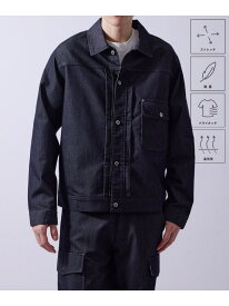チルジーンズブルゾン/セットアップ対応/軽量 j.n.r.d ジュン スタンダード ピックス ジャケット・アウター デニムジャケット ネイビー ブラック【送料無料】[Rakuten Fashion]