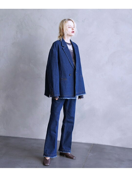 楽天市場】【SALE／70%OFF】フリンジデニムルーズジャケット JUNRED 