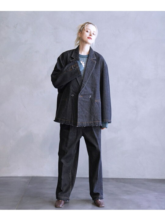 楽天市場】【SALE／70%OFF】フリンジデニムワイドテーパードパンツ