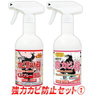 カビ取り 防カビ 強力カビ防止セット1 /カビ取り侍液スプレー強力タイプと防カビ侍アルコールタイプのセ…
