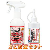 強力 カビ取り カビ除去セット / カビ取り侍液スプレー500g強力タイプとカビ取り侍ジェル200gのセット /…
