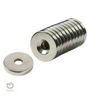 ネオジム磁石 ネオジウム磁石 20mm×5mm 皿穴5mm ネジ穴 丸型 超強力 磁石 マグネット N35 永久磁石 磁力…