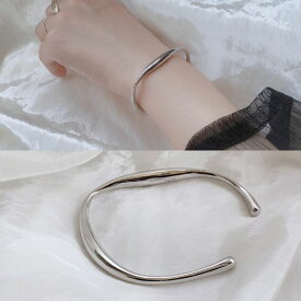 ブレスレット オープン バングル シルバー925 金属アレルギー対応 レディース 女性 上品 シンプル おしゃれ かっこいい