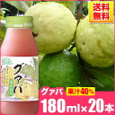 【ポイント10倍 マラソン期間】 【国内線JALファーストクラス採用商品】順造選 グァバ 180ml×20本入りセット 果汁40％グァバジュース グアバジュース グアバ