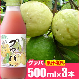 順造選 グァバ 500ml×3本入りセット 果汁40％グァバジュース グアバジュース グアバ