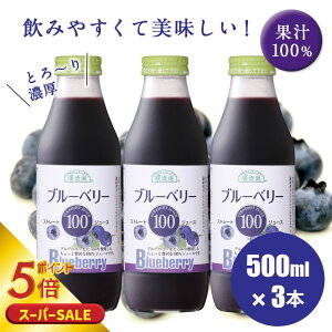 �y�|�C���g5�{ �X�[�p�[SALE�z �ۑ��� ���� ���Y�� �ʏ`100% �u���[�x���[ 100 �W���[�X 500ml×3�{����Z�b�g ���� �����I �X�g���[�g �u���[�x���[�W���[�X 100��