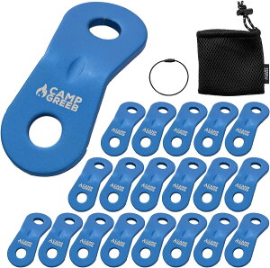 自在金具 アルミ 20個セット ロープ 3mm 4mm 5mm 対応 アルミニウム ロープテンショナー テント タープ ロープ 張り用 ツヤ消しカラー リング&収納袋付 即日発送 おしゃれ キャンプ