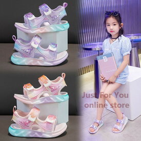 来年再入荷！ 子供 サンダル キッズ 靴 ジュニア 女の子 シューズ 子供靴 子供 スポーツサンダル 派手 キッズサンダル kids パープル ピンク ビーチサンダル 子ども シューズ アウトドア 超人気