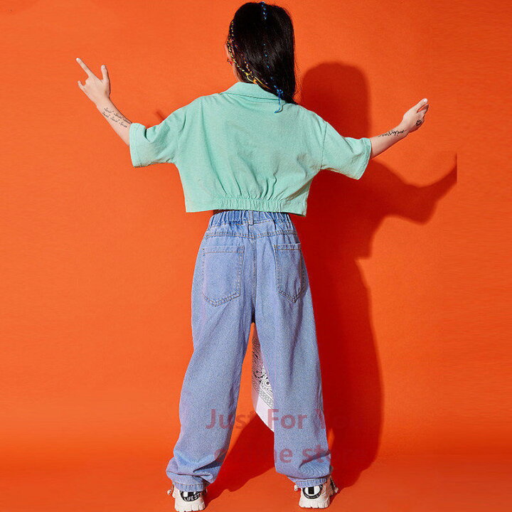 専門店 ダンス衣装 セットアップ 男の子 女の子 花柄シャツ デニムパンツ ダメージ加工 ガールズ ジャッズ 韓国風 ヒップホップ パンツフレンジ Jazz Dj オシャレ Globescoffers Com