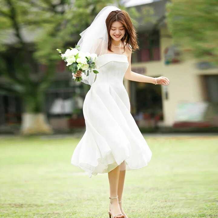 楽天市場】花嫁 ウエディングドレス 二次会ドレス 結婚式 格安  