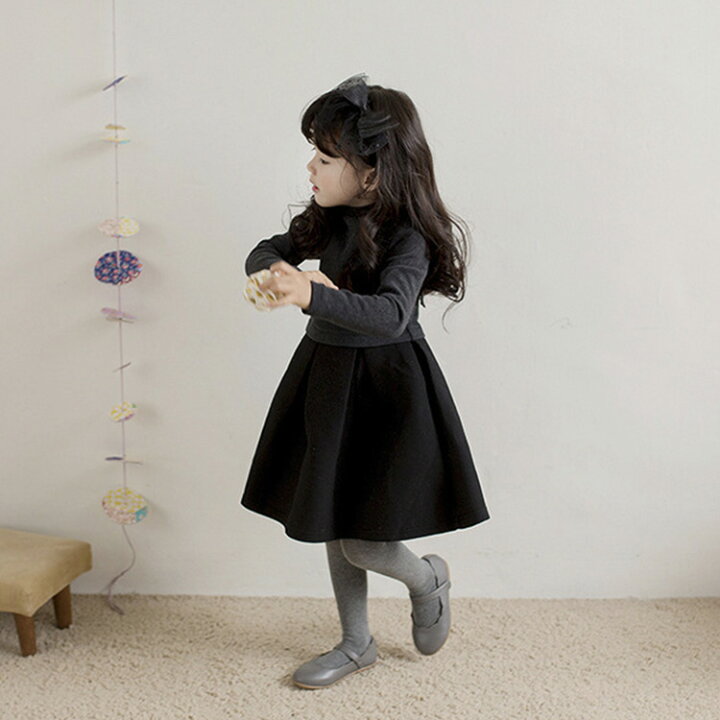 楽天市場 子供 ワンピース キッズ 長袖 韓国子供服 子どもドレス 女の子 ピアノ 発表会 合唱団 七五三 キッズ ワンピース ベビードレス 可愛い 黒ワンピ 裏起毛vs普通 Just For You Online Store