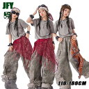 迷彩 キッズ ダンス衣装 ヒップホップ 女の子 グレー トップス 半袖 セットアップ ロングパンツ 迷彩パンツ 子供服 ヒ…