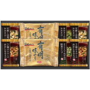 【香典返し 送料無料】 みそ汁 味噌汁 ギフト フリーズドライ & 有明海産 味のリ 味付け海苔 セット 詰め合わせ 即席スープ 惣菜 和風 保存食 食品 食べ物 引き出物 四十九日 引出物 お返し