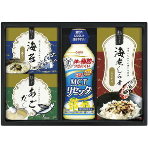 【香典返し 送料無料】 調味料 ギフト 日清 MCTリセッタ 食用油 和風詰合せ セット 詰め合わせ 海苔茶漬 お茶漬け ふりかけ あごだし 和風惣菜 食品 引き出物 四十九日 引出物 お返し 喪中 法