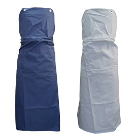 前掛け エプロン 大きいサイズ 防水 ワンタッチ式 ワイドタイプ No.520 (M/L) 北海道オリジナル 日本製 漁師・水産・食品加工場・作業場用