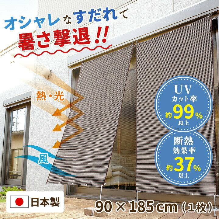 楽天市場 お洒落な遮熱アルミすだれ S字フック付 おしゃれ 目隠し 屋外 屋内 室内 遮光 Uvカット 断熱 サンシェード 窓 ベランダ 日よけ ロールアップ 日陰 日射し 巻き上げ プライバシー保護 便利雑貨のジャストパートナー