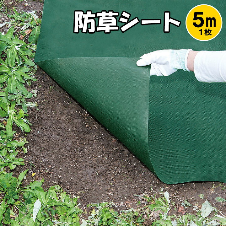 楽天市場 手間いらず雑草防止シート5m 1枚 防草シート 除草 雑草対策 遮光 農薬不使用 家庭用 ガーデニング 便利グッズ 草よけシート 家庭菜園 庭 グリーン 便利雑貨のジャストパートナー