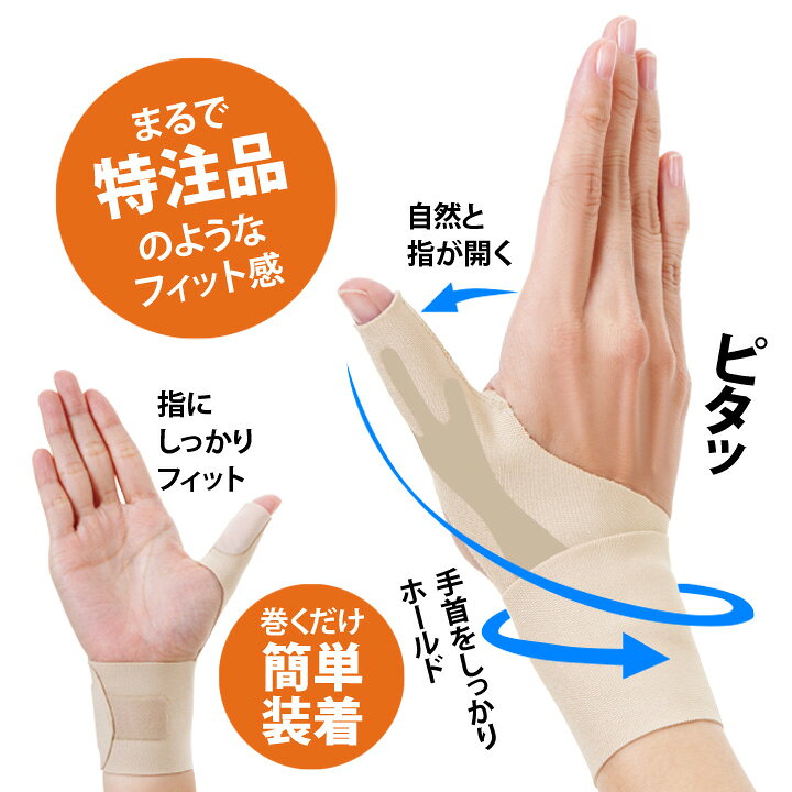 楽天市場 お医者さんの Reg 手首サポーターfit 腱鞘炎 関節症 サポーター 手首 関節サポート ハンドケア パソコン 家事 育児 水仕事 手仕事 手 筋肉 親指 痛み フィット 固定 安定 薄い 男女兼用 メール便可 便利雑貨のジャストパートナー