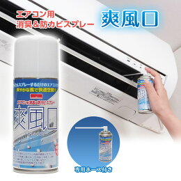 エアコン用消臭&防カビスプレー爽風口便利カビ対策臭い対策悪臭エアコンカビ雑菌抑制即効性抗菌成分消臭持続性液だれしない簡単