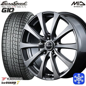 【取付対象】205/55R17 ノア ヴォクシー 2021～2022年製 ヨコハマ アイスガード IG70 MID ユーロスピード G10 メタリックグレー 17インチ 7.0J 5H114.3 スタッドレスタイヤホイール4本セット