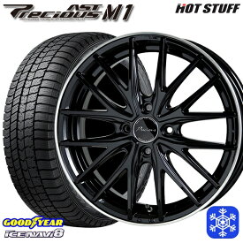 【取付対象】175/60R16 アクア クロスビー 2022～2023年製 グッドイヤー アイスナビ8 HotStuff プレシャス アストM1 BK/リムP 16インチ 6.0J 4H100 スタッドレスタイヤホイール4本セット