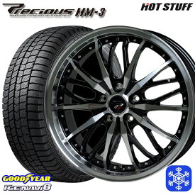 【取付対象】205/50R17 50プリウス インプレッサ 2022～2023年製 グッドイヤー アイスナビ8 HotStuff プレシャス HM-3 BK/P 17インチ 7.0J 5H100 スタッドレスタイヤホイール4本セット