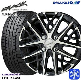 【取付対象】175/70R14 ヤリス ヴィッツ 2022年製 ラウフェン I FIT IZ LW51 KYOHO スマック グレイヴ 14インチ 5.0J 4H100 スタッドレスタイヤホイール4本セット