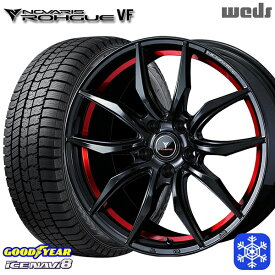 【取付対象】225/55R17 スバルXV フォレスター 2022～2023年製 グッドイヤー アイスナビ8 Weds ウェッズ ノヴァリス ローグ VF 17インチ 7.0J 5H100 スタッドレスタイヤホイール4本セット