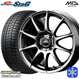 【取付対象】165/65R14 タンク ルーミー 2022～2023年製 グッドイヤー アイスナビ8 MID シュナイダースタッグ メタリックグレー 14インチ 5.5J 4H100 スタッドレスタイヤホイール4本セット