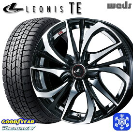 【取付対象】175/60R16 アクア クロスビー 2020～2022年製 グッドイヤー アイスナビ7 Weds ウェッズ レオニス TE PBMC 16インチ 6.0J 4H100 スタッドレスタイヤホイール4本セット