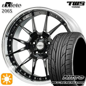 【取付対象】ベンツ Eクラス/CLS F) 245/35R20 95Y XL R) 275/30R20 97Y XL ニットー NT555 G2 TWS EXlete 206S グロスブラック 20インチ 8.5J 9.5J 5H112 サマータイヤホイールセット