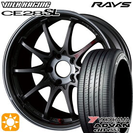 【取付対象】アイシス ノア/ヴォクシー 215/45R17 91W XL ヨコハマ アドバンデシベル V553 RAYS ボルクレーシング CE28 SL PG 17インチ 7.5J 5H114.3 サマータイヤホイールセット