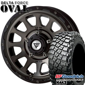 【取付対象】[5本セット]ジムニーシエラ LT225/75R16 115/112Q RBL BFグッドリッチ マッドテレーン T/A KM3 デルタフォース オーバル マットスモークポリッシュ 16インチ 6.0J 5H139.7 サマータイヤホイールセット