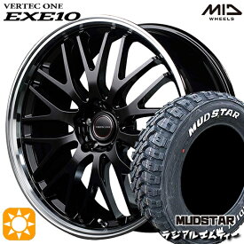 【取付対象】225/65R17 102T マッドスター ラジアルM/T MID ヴァーテックワン EXE10 グロッシーブラック/リムポリッシュ 17インチ 7.0J 5H114.3 サマータイヤホイールセット