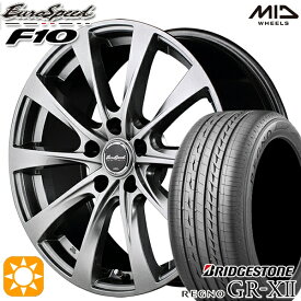 【取付対象】205/60R16 92V ブリヂストン レグノ GRX2 MID ユーロスピード F10 メタリックグレー 16インチ 6.5J 5H114.3 サマータイヤホイールセット